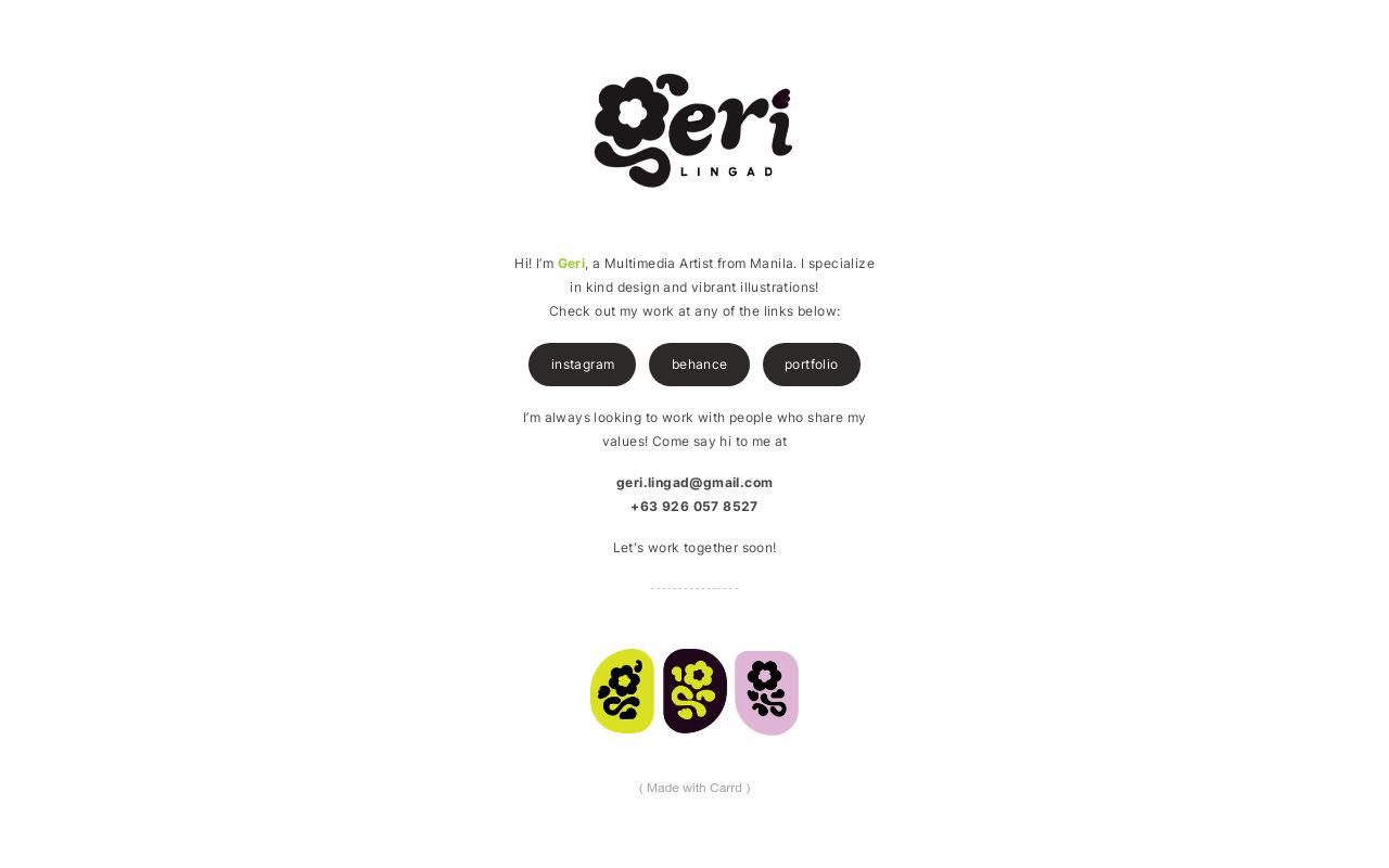Carrd profile picture for @geri